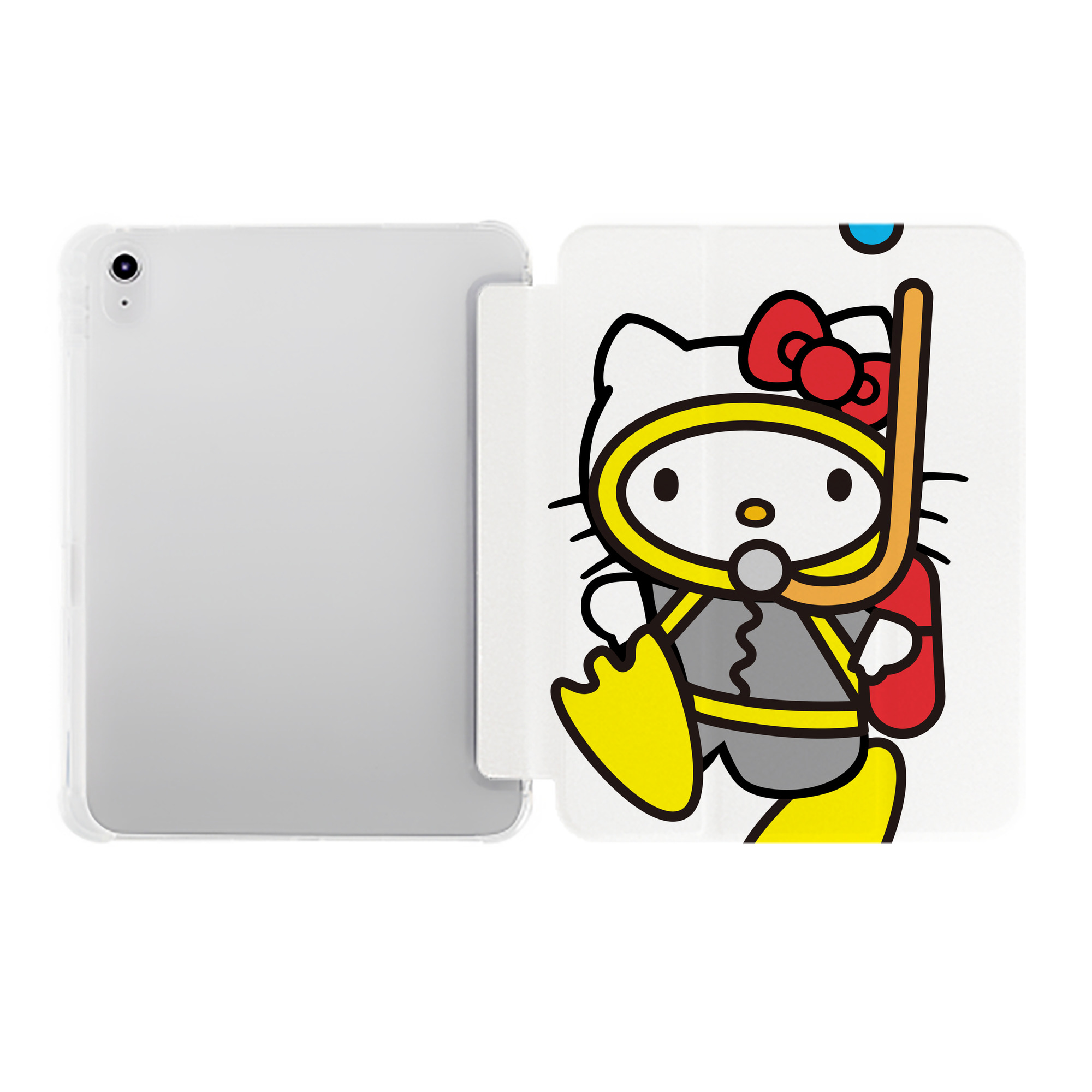 （画像用） Hello Kitty ハローキティ IPad ケース ペン収納付き 三つ折りスタンド PUレザー×シリコン 対応機種9.5/10.5/10.9インチ
